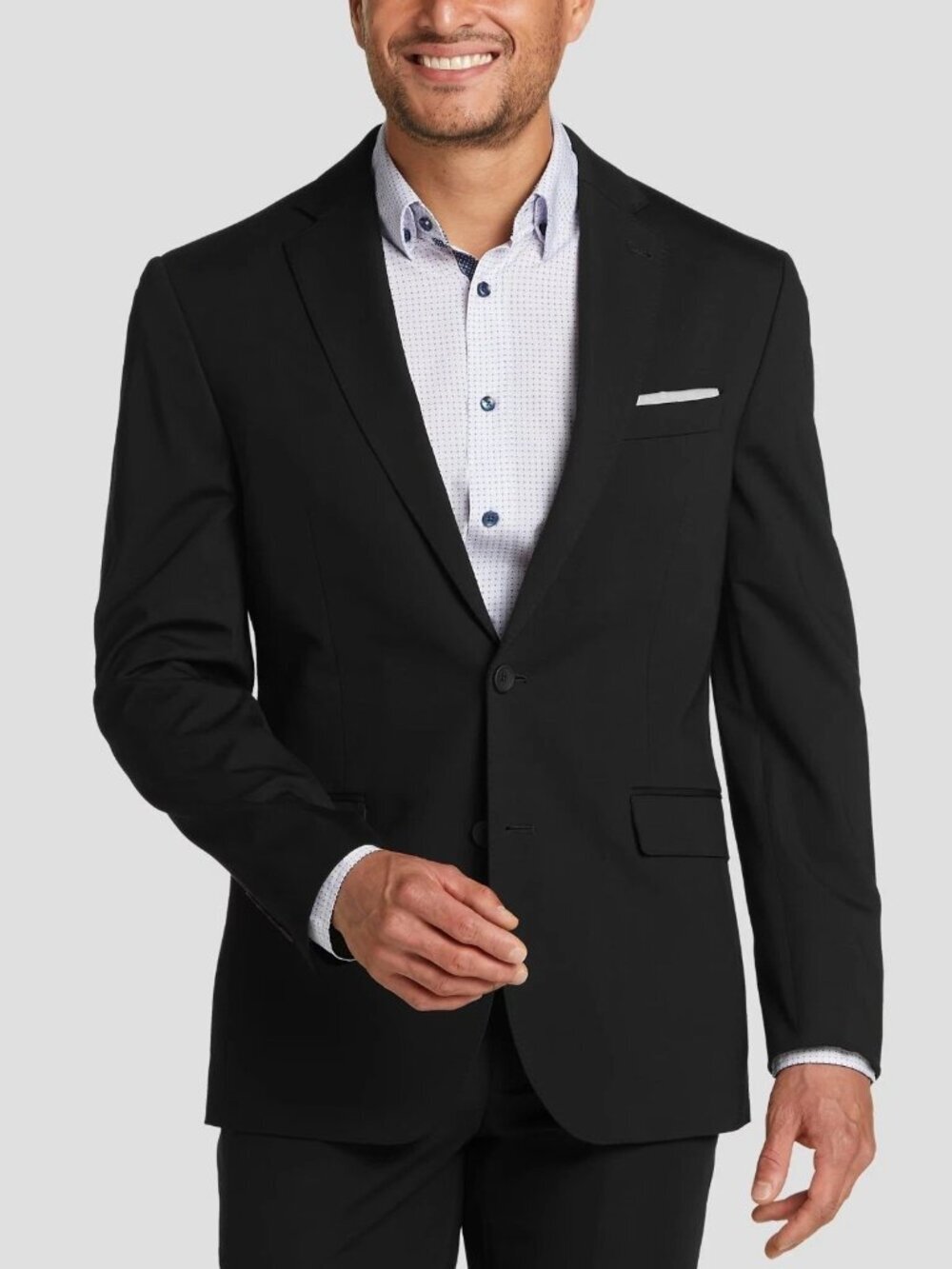 NWT Kenneth Cole Men's M Black Knit Blazer Stretch Causal